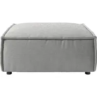 Candy Polsterhocker 3C "Matteo", silber, B:95cm H:40cm T:95cm, 95% Polyester, 5% Nylon, Hocker, Polsterhocker, passend zu "Matteo", in Cord- und Feincordbezug