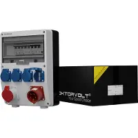 Doktorvolt Stromverteiler TD-S/FI 1x16A 4x230V mit 32A Anbaustecker 2534