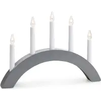 Markslöjd Kerzenleuchter ATLE grau, 5 Lampen, 40cm
