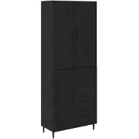 vidaXL Highboard 2 stk. Schwarz Eichen-Optik 69,5 x 34 x 180 cm