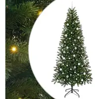 vidaXL Künstlicher Weihnachtsbaum Grün 240 cm PE und PVC