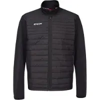 CCM TEAM QUILTED JACKET SR 22, Größe:XS, Farbe:Black