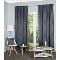 Home wohnideen Vorhang "JARO", blau, B:135cm H:245cm, Polyester, Gardinen, Vorhang, Verdunklungsschal, bedruckt, Kombiband