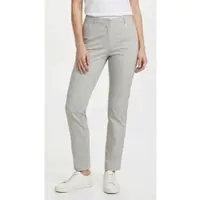 Kjbrand 5-Pocket-Hose "Betty Bengaline", Damen, Gr. 54, N-Gr, silber, Web, Obermaterial: 80% Viskose, 17% Polyamid, 3% Elasthan, bequem lang, Hosen 5-Pocket-Hose, in bequemer Form