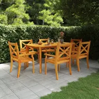 The Living Store Gartentisch 160x90x75 cm Massivholz Akazie