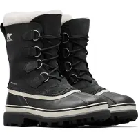 Sorel für Damen. 1003812011 Wasserdichte Schneestiefel Caribou schwarz (41), Leder, Flach, Lässig