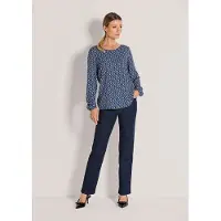 MADELEINE "Blusenshirt Viskosebluse mit grafischem Muster" Zickzack-Muster