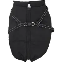 vidaXL Hundemantel Schwarz L52 Fleece und Polyester