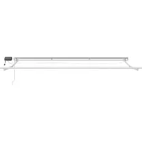 vidaXL Manueller Markisenrahmen mit LEDs Beige und Weiß 4 x 3 m