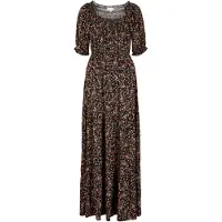 Apricot Maxikleid "Geblümtes Paisley-Maxikleid", Damen, Gr. M (38), N-Gr, schwarz, gewebt, Obermaterial: 100% Viskose CV., geblümt, normal, Puffärmel, Kleider Maxikleid, mit elastischen Details