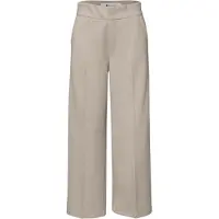 Street One Culotte , Damen, Gr. 42, Länge 26, cobble stone (länge 26), Web, Obermaterial: 52% Polyester, 46% Viskose, 2% Elasthan, unifarben, regular fit knöchelfrei, Hosen Culotte, mit Taschen