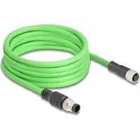 DeLOCK M12 Kabel A-kodiert 8 Pin Stecker zu Buchse PUR (TPU) 5 m