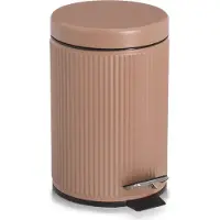 Zeller Kosmetikeimer PRESENT "Badezimmereimer", braun (mocca), H:26cm Ø:17cm, Kunststoff, Metall, Mülleimer, Kosmetikeimer, Herausnehmbarer Inneneimer, 3 Liter