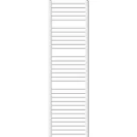 LuxeBath Badheizkörper Seitenanschluss 500x1800mm Weiß gerade mit integriertem Thermostatventil Renovierungsheizkörper Handtuchtrockner, ohne Heizstab