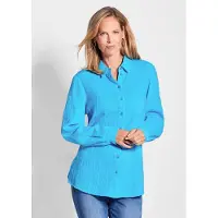 Goldner Hemdbluse "Verlängerte Langarm Musselin-Bluse" überaus hautfreundliche Qualität