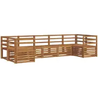vidaXL Outdoor-Sofagarnitur 7 stk. Natur