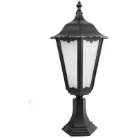 SU-MA Garten-Stehleuchte 65x30 cm 1xE27 schwarz IP43 Retro K 4011/1/BD