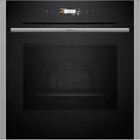NEFF Backofen "B24CR31N0", Energieeffizienz: A+, grau (silberfarben), B:59,6cm H:59,5cm T:54,8cm, Backöfen, Backen auf 3 Ebenen mit CircoTherm & einfache Easy Clean Reinigung, Backofen