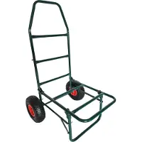 Relaxdays Transportwagen, klappbarer Rollwagen, HBT: 102x50x37 cm, luftbereift, bis 80 kg, Lastenwagen, Stahl, grün