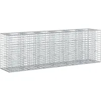 Syfax Gabionen-Hochbeet 2 stk. 250 x 50 x 80 cm Verzinkter Stahl