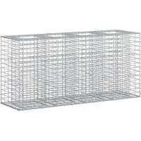 Syfax Gabionen Hochbeet Silber