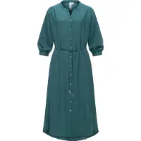 Ragwear Blusenkleid "Blusenkleid Trea Dress", Damen, Gr. XS, N-Gr, grün (ocean grün), Obermaterial: 85% Viskose CV. 15% Polyamid PA., Kleider Blusenkleid