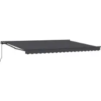 vidaXL Manuell einziehbare Markise Anthrazit 5 x 3,5 m