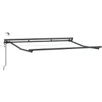 Syfax Elektrische Markisenrahmen mit LEDs Anthrazit 3 x 2,5 m