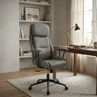 CLP Bürostuhl Siddar, extra hohe Rückenlehne, breiter Sitz, Komfortpolster, Kunstleder, 52 cm, 135 kg