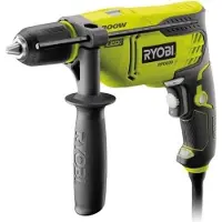 Ryobi Schlagbohrmaschine 800 W, 3000 U/min, 13mm Bohrfutter, Spindelarretierung, LED, RPD800-K + Koffer & Tiefenanschlag