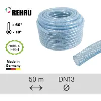 Rehau PVC-Schlauch Raufilam-E Innendurchmesser 13mm Länge 50m DIN53505 max. 12bar glasklar / flexibel - 10286011002