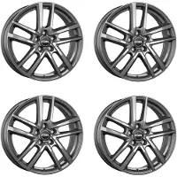 Rial 4 Felgen Astorga 6.5x16 ET40 5x100 GRAP für SKODA Fabia Kamiq Praktik Rapid Roomster Scala