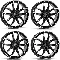 Rial 4 Felgen Lucca 8.0x18 ET45 5x108 SWFP für FORD C-Max Edge Focus Kuga Galaxy Mondeo Mustang Mach-E Puma Puma