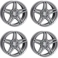 Rial 4 Felgen M10 7.5x18 ET44 5x112 GRA für MERCEDES-BENZ A 45 A B C 43 C 450 C43 AMG 4Matic C CLA E EQA EQB
