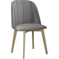 Mirjan 24 Stuhl Monti III Pik Gerade, Polsterstuhl aus Buchenholz, Stilvoll Wohnzimmer (Holzfarbe: Sonoma Eiche, Stofffarbe: Riviera 91)