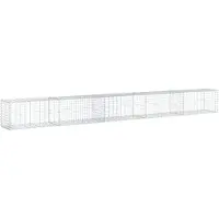 Syfax Gabione mit Deckel 500x50x50 cm Verzinktes Eisen