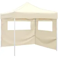 Syfax Party-Zelt 291 x 291 x 315 cm Creme Oxford-Stoff