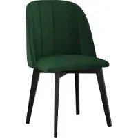 Mirjan 24 Stuhl Monti III Pik Gerade, Polsterstuhl aus Buchenholz, Stilvoll Wohnzimmer (Holzfarbe: Schwarz, Stofffarbe: Riviera 38)
