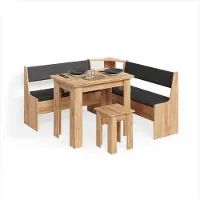 Livinity Eckbankgruppe Tiberio Goldkraft Eiche 150 x 150 cm mit Tisch, Model 58921