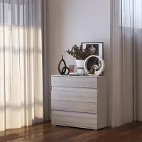 FABRYKA MEBLI IDŹCZAK Kommode Sideboards Highboard 90 cm Weiß/Kathult Grau mit vier Schubladen Helios