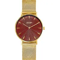 JOOP! Quarzuhr JOOP, gold (goldfarben, rot, rot), Armbanduhren, Damen, goldfarben, Quarzuhr, Armbanduhr, Damenuhr, analog, Edelstahlarmband