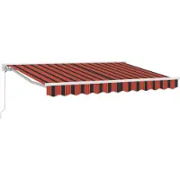 vidaXL Manuell einziehbare Markise Orange, Schwarz und Gelb 3 x 2,5 m