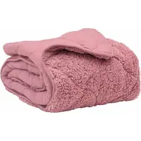 vidaXL Ganzjahresbettdecke Gepolstert Rosa 220 x 260 cm