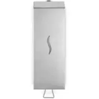 SemyTop Edelstahl Seifenspender, silber, 1 Liter ST-88612 , Maße (B x H x T): 10,2 x 28,6 x 9 cm
