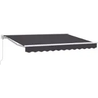 vidaXL Manuell einziehbare Markise Anthrazit 3 x 2,5 m