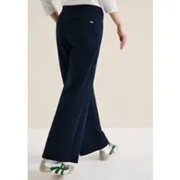 Cecil Stoffhose "Style Neele", Damen, Gr. M (40), Länge 28, blau (universal blau), Web, Obermaterial: 66% Modal, 34% Polyester, unifarben, regular fit lang, Hosen Stoffhose, mit elastischem Bund