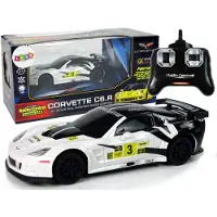 Leantoys RC Sportwagen Corvette C6.R 1:24 Weiß mit 2,4 GHz und Licht