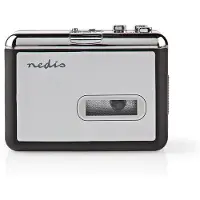 Nedis ACGRU100GY Kassetten-Adapter tragbar Kassette zu MP3 USB