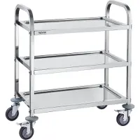 Vevor 3-stufiger Mobiler Laborwagen Edelstahl 181kg Laborklinik Medizintechnik