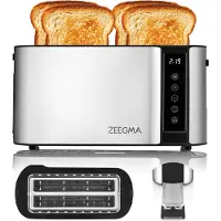 Zeegma Toaster TOSTEE CHEF EASY, 1500 W, 4 Toasts auf einmal, 7 Stufen, Brötchenhalter, Aufwärmen, Auftauen
